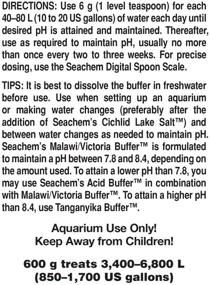 img 3 attached to 🐠 Seachem Malawi/Victoria Buffer 600g: Optimal Water Parameters for Malawi & Victoria Cichlids