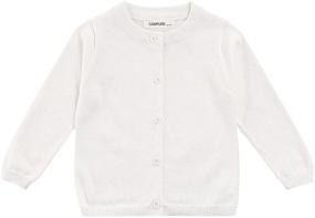 img 4 attached to Comfortable Toddler Cardigan Sweater Outerwear for Boys' Clothing with Stylish Sleeves