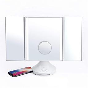 img 3 attached to 💄 IHome Beauty REFLECT TRIFOLD Vanity Speaker: Bluetooth, Hands-Free Speakerphone, LED Lights, Siri & Google Support, USB Charging