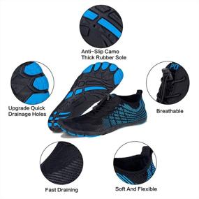 img 1 attached to 👟 Water Shoes: Quick-Dry Aqua Socks for Men and Women - Perfect Outdoor Footwear for Kayaking, Swimming, Surfing, Yoga, and Fishing!