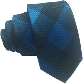 img 4 attached to Classic Skinny Fashion Necktie Wedding Men's Accessories