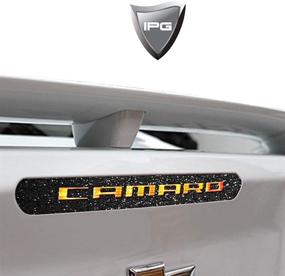 img 4 attached to 🚗 Enhance Your Camaro's Style with DIY Carbon Fiber Decal - IPG 3rd Brake Light Cover Wrap for Chevy 2016-2020