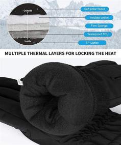 img 2 attached to Timepoch Touchscreen Thermal Waterproof Thinsulate: Ultimate Protection for Cold & Wet Conditions