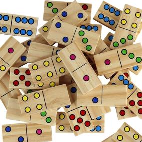 img 4 attached to 🧒 Dominoes Kids Wooden Dominos Numbers: A Fun and Educational Game for Children