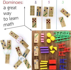 img 2 attached to 🧒 Dominoes Kids Wooden Dominos Numbers: A Fun and Educational Game for Children