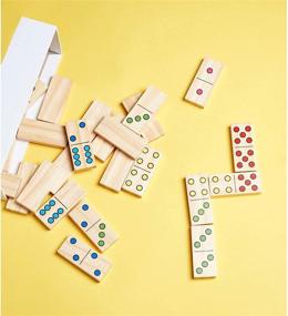 img 1 attached to 🧒 Dominoes Kids Wooden Dominos Numbers: A Fun and Educational Game for Children