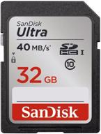 💾 флэш-карта sandisk ultra 32gb class 10 sdhc (до 40мб/с) - модель sdsdun-032g-g46 [предыдущая версия] логотип