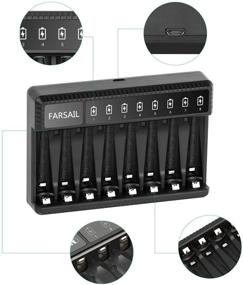 img 1 attached to 🔋 FARSAIL 4-пакета аккумуляторов NiMH AAA (1000mAh) + аккумуляторов AA (2800mAh) с предварительно заряженным зарядным устройством для Ni-MH аккумуляторов