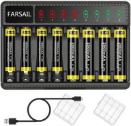 🔋 farsail 4-пакета аккумуляторов nimh aaa (1000mah) + аккумуляторов aa (2800mah) с предварительно заряженным зарядным устройством для ni-mh аккумуляторов логотип