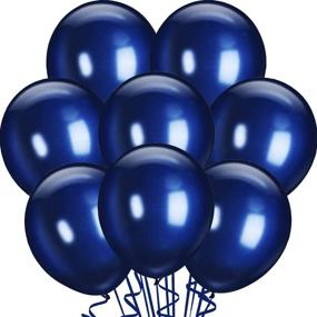 img 2 attached to 🎈 Navy Blue 18-Inch Big Balloons - 25 Pack of Thick Latex Balloons for Birthday, Baby Shower, Bridal Shower, Wedding Party Decorations (Navy Blue)