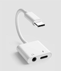 img 4 attached to 🎧 Адаптер зарядки на наушники USB C к 3.5 мм - аудио разветвитель Type C для наушников AUX Jack для Google Nexus, Samsung Galaxy, iPad и других устройств - в комплекте быстрый зарядный кабель.