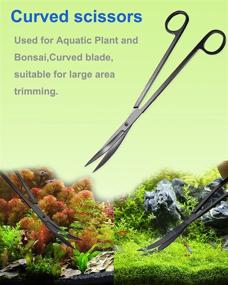 img 2 attached to 🌱 Enhance Your Aquascaping Experience with 4Pcs Aquascaping Tools Kit: Long Stainless Steel Aquarium Plant Tools with Anti-Rust Coating, Tweezers, Scissors, Scrapers, and Bonus Magnetic Tool Holder!