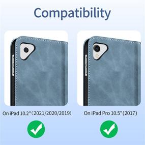 img 3 attached to 📱 Premium PU Leather Smart Cover for iPad 9th Gen & iPad 10.2 8th/7th Gen - With Pencil Holder and Auto Sleep/Wake (2021/2020/2019)"