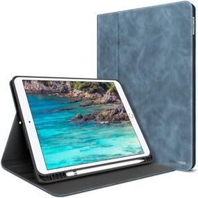 img 4 attached to 📱 Premium PU Leather Smart Cover for iPad 9th Gen & iPad 10.2 8th/7th Gen - With Pencil Holder and Auto Sleep/Wake (2021/2020/2019)"