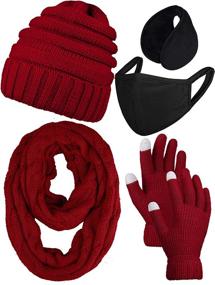 img 4 attached to URATOT Outdoor Including Knitted Earmuff Outdoor Recreation and Hiking & Outdoor Recreation Clothing