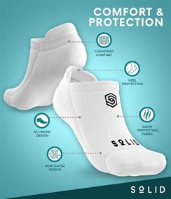 img 2 attached to SoLiD Multi-pack Cushioned No-show Athletic Running Socks: Performance and Comfort for Men and Women