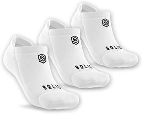 img 4 attached to SoLiD Multi-pack Cushioned No-show Athletic Running Socks: Performance and Comfort for Men and Women