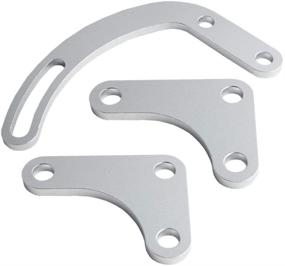 img 2 attached to 🔧 Billet Adjustable LWP Power Steering Pump Bracket for SBC 350 Small Block Chevy - DEWHEL (Silver)