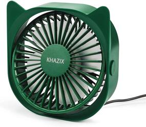 img 4 attached to 💨 KHAZIX USB Desk Fan - Quiet 3 Speeds Wind Desktop Personal Fan | 360° Adjustable, USB Powered Cooling Fan for Office, Home, Outdoor, and Travel