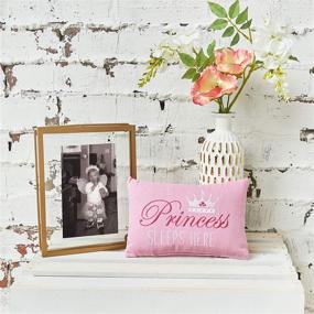 img 2 attached to 👑 C&F Home Princess Sleeps Here Decor Embroidered Throw Pillow - Pink Graphic Novelty Pillow for Girls Kids - Extra Small 6 x 9 Inches, Pink