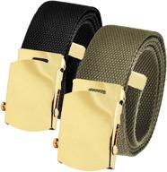 👔 medium canvas men's accessories with belt slider buckle logo