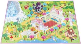 img 4 attached to 👸 Magical Princess Felt Play Mat for Kids: Hours of Imaginative Fun