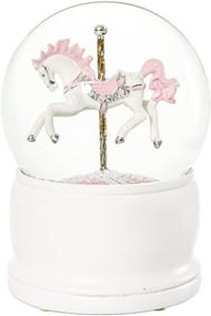 img 4 attached to 🎠 White Horse Carousel Snow Globe - Color Changing Musical Box with Battery Operated Lights for Christmas Home Decorations and Kids' Gifts
