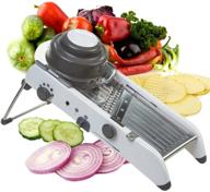 🔪 vinipiak stainless steel manual mandoline slicer - adjustable blades for effortless vegetable, onion, and potato slicing - essential kitchen tool! logo