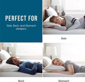img 1 attached to Comfort and Support with LUCID Premium Shredded Memory Foam Pillow - Hypoallergenic - Adjustable Loft - 2 Pack, King Size