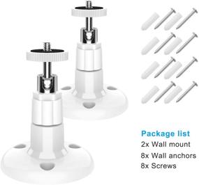 img 3 attached to MENEEA Adjustable Swivel Mount Bracket for Wyze Cam v3, Outdoor, Pan V2 - 360 Degree Ceiling Mount for Security Camera (2 Pack)