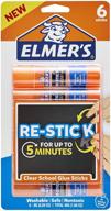 🖌️ клей-карандаш elmer's re-stick school glue sticks: долговечный клей для проектов, упаковка из 6 штук логотип