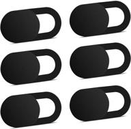 📸 premium ultra thin webcam cover (6 pack) for laptop, desktop pc, macbook pro, imac, mac mini, smartphone - protect your privacy and security against cam hacks with strong adhesive logo