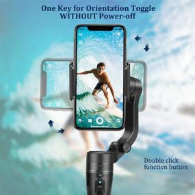 img 2 attached to 📷 FeiyuTech VLOG Pocket: Foldable 3-Axis Handheld Gimbal Stabilizer with One-Key Orientation Toggle and Face/Object Tracking for iPhone 11 Pro Max and Smartphones (Black)