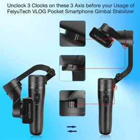 img 1 attached to 📷 FeiyuTech VLOG Pocket: Foldable 3-Axis Handheld Gimbal Stabilizer with One-Key Orientation Toggle and Face/Object Tracking for iPhone 11 Pro Max and Smartphones (Black)