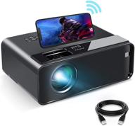 📽️ mini iphone projector, elephas 2021 upgrade with wifi sync, 1080p hd portable movie projector supporting 200" screen, compatible with android/ios/hdmi/usb/sd/vga logo