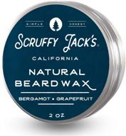 🧔 scruffy jack’s premium beard balm/wax: strengthen, soften & promote a healthy beard with natural bergamot grapefruit - 2oz logo