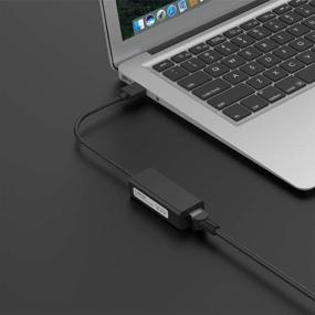 img 1 attached to 💻 Laptop Ethernet Adapter: LENTION USB 2.0 to RJ45 LAN Network Extender for MacBook Air/Pro, Surface & Chromebook (Black)