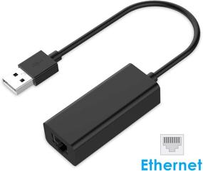 img 2 attached to 💻 Laptop Ethernet Adapter: LENTION USB 2.0 to RJ45 LAN Network Extender for MacBook Air/Pro, Surface & Chromebook (Black)