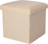 anminy foldable storage ottoman cotton logo