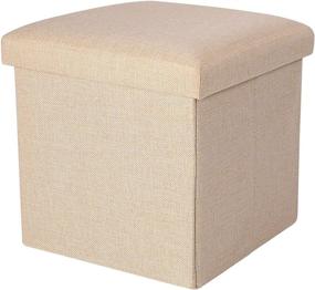 img 4 attached to ANMINY Foldable Storage Ottoman Cotton