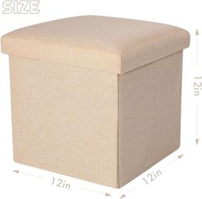 img 1 attached to ANMINY Foldable Storage Ottoman Cotton