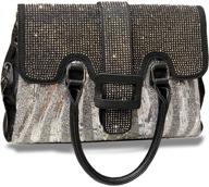 👜 jinmanxue trendy tote bags for women: stylish top handle satchel handbags with rhinestone embellishments logo