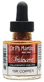 img 1 attached to Iridescent Copper Calligraphy Color: Dr. Ph. Martin's 1.0 oz (400070-16R)