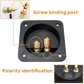 img 3 attached to Калевел 2 шт. Клеммный разъем для динамика квадратный: высококачественная зажимная колодка для сабвуфера с банановыми штекерами для домашнего и автомобильного стерео (DIY)