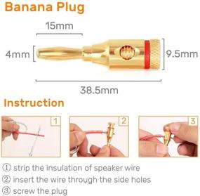 img 1 attached to Калевел 2 шт. Клеммный разъем для динамика квадратный: высококачественная зажимная колодка для сабвуфера с банановыми штекерами для домашнего и автомобильного стерео (DIY)