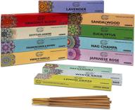 🌿 raajsee 15 gms x 12 pack incense sticks: 100% pure organic & chemical-free - ideal for aromatherapy, cleansing, meditation, church (assorted 12 pack) логотип