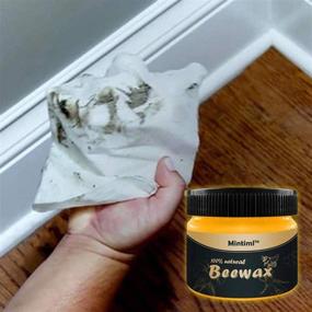 img 1 attached to Beautify and Protect Wood Furniture with Natural Beeswax Polish - Wood Seasoning Beewax in Multicolor (1PC Cleaning Wax)