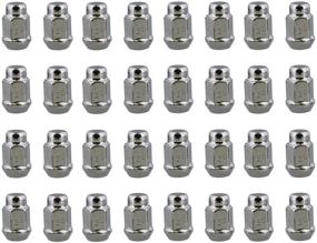 img 3 attached to 🔩 ABN Chrome Lug Nuts 32-Pack, M12 x 1.5 – 1.4in Tall, 3/4in 19mm Hex Wheel Lugs – Acorn Cone Nut JDM Style