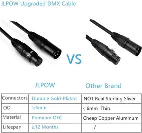 img 3 attached to 6-пачка гибких DMX-кабелей JLPOW - 3.2 фута, позолоченные 3-х пиновые мужской-женский ХЛР-кабели для светового оборудования DJ, головок движущихся и парных светильников.