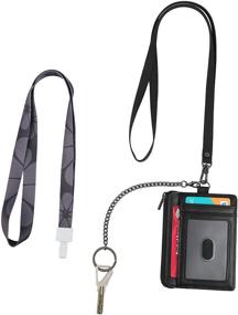 img 4 attached to Stylish Leather Lanyard: Classic Men's Accessories with Blocking Feature